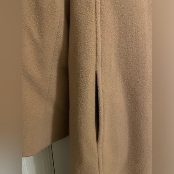 Jones New York Tan Camel Wool Cashmere Blend Long Hooded Coat Size 10 - Picture 3 of 16